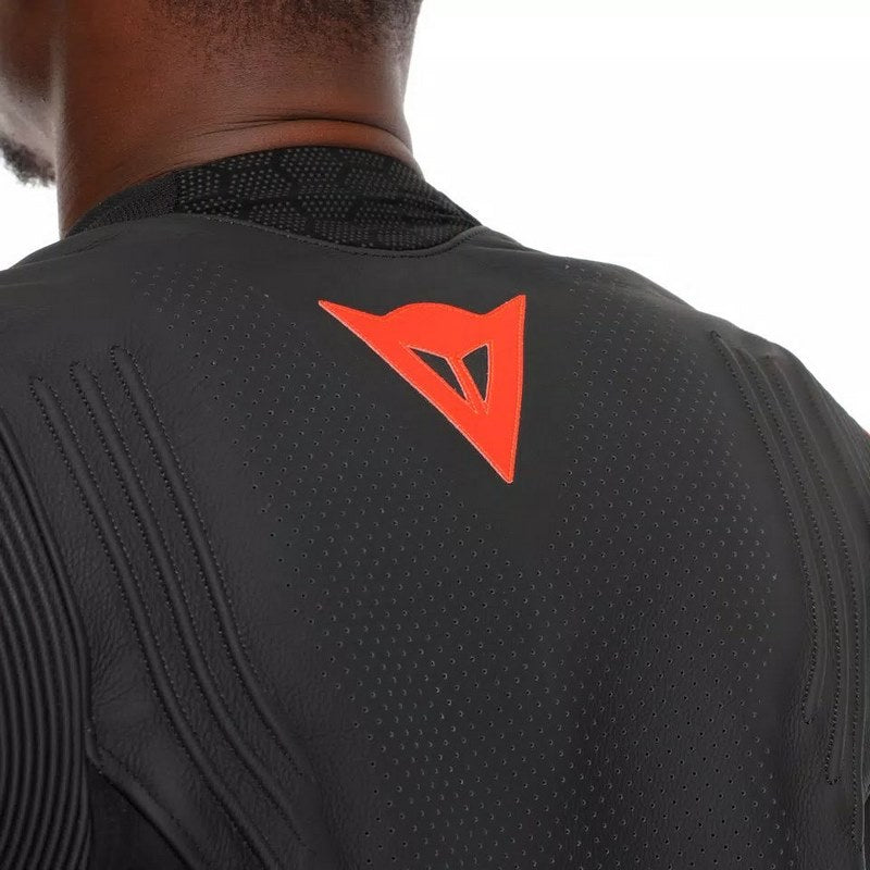 Dainese / ダイネーゼ RACING 5 PERF レザージャケット ブラック/ブラック/フルオレッド | 2015300032-P75