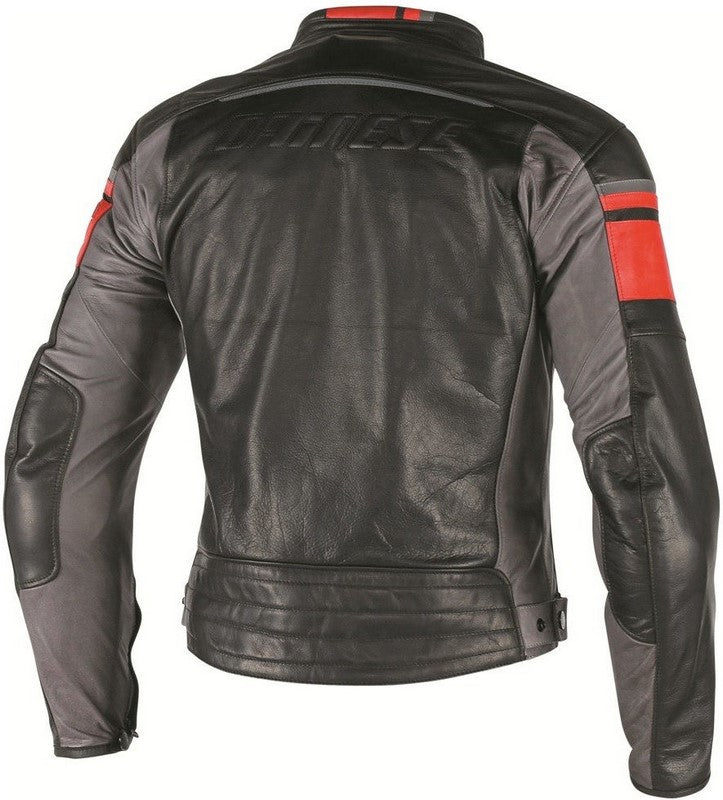 Dainese Jacket BLACKJACK LEATHER  black/red/smoke  Size 54 | 201533747U62013