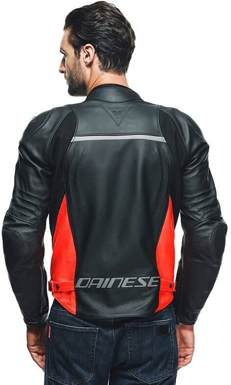 Dainese / ダイネーゼ RACING 4 レザー ジャケット  ブラック/フルオレッド | 201533848628009