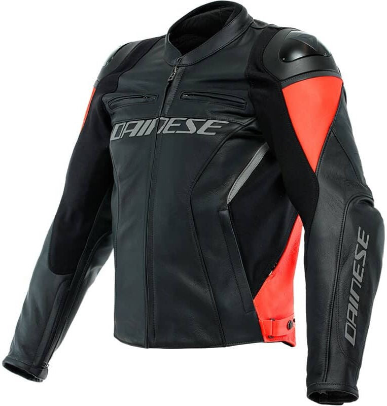 Dainese / ダイネーゼ RACING 4 レザー ジャケット  ブラック/フルオレッド | 201533848628009