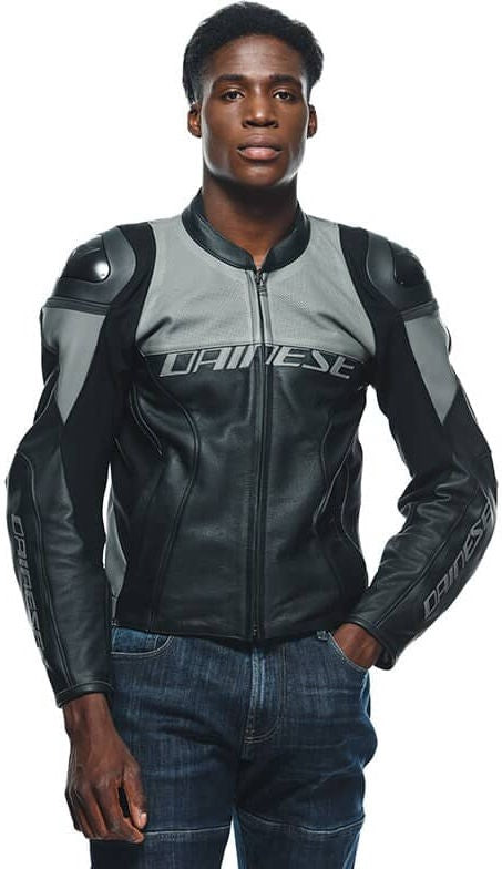 Dainese / ダイネーゼ RACING 4 レザー ジャケット PERF.  ブラック/チャコールグレイ | 20153384959F008