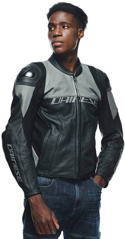 Dainese / ダイネーゼ RACING 4 レザー ジャケット PERF.  ブラック/チャコールグレイ | 20153384959F008