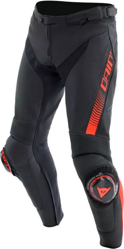 Dainese / ダイネーゼ SUPER SPEED レザーパンツ ブラック/フルオレッド | 2015500001-628