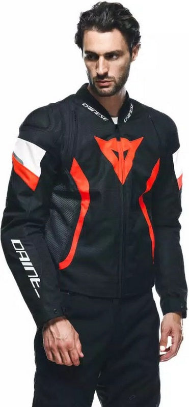 Dainese / ダイネーゼ AVRO 5 TEX ジャケット ブラック/フルオレッド/ホワイト | 2017300006-W12