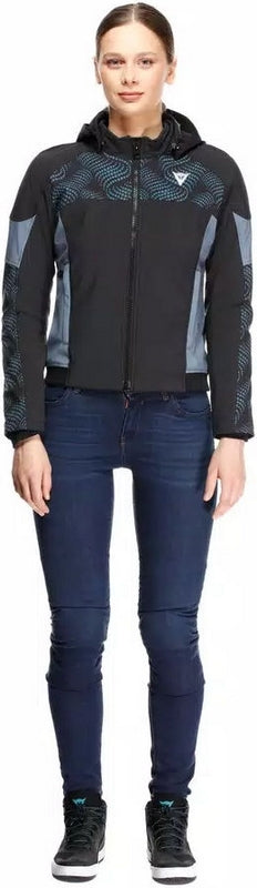 Dainese / ダイネーゼ IGNITE 2 TEX ジャケット レディース ブラック/ブルー MIRAGE | 2017300020-84N