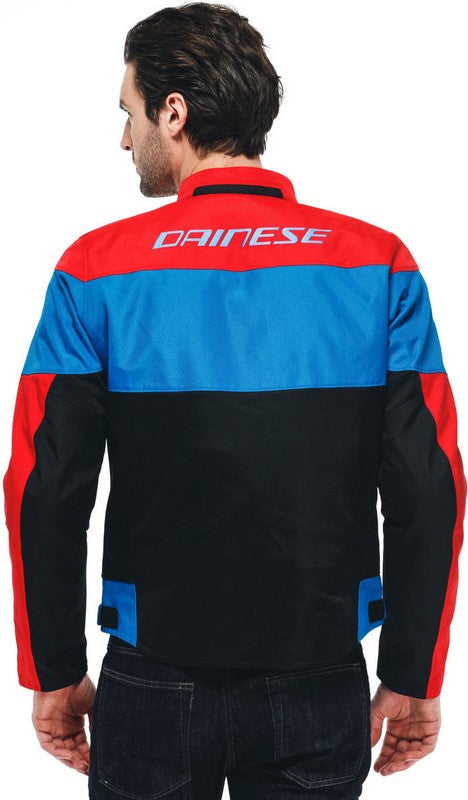 Dainese / ダイネーゼ ELETTRICA AIR テックス ジャケット  ブラック/ラバレッド/ライトブルー | 20173524825F010