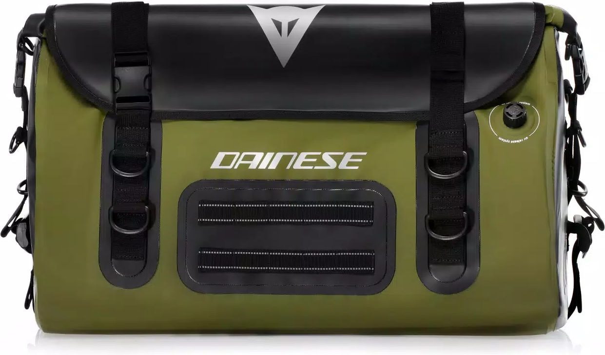 Dainese / ダイネーゼ EXPLORER WP ダッフルバッグ 45L ブラック/グリーン | 2019800006-636