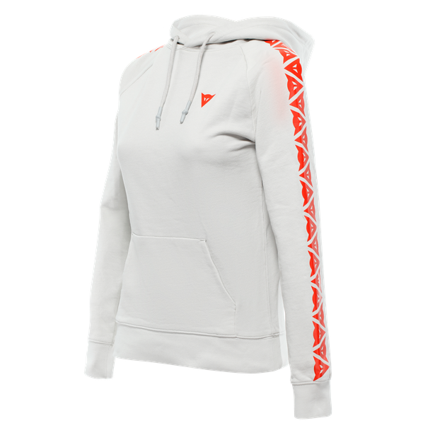 Dainese / ダイネーゼ Hoodie Stripes Lady Light-Gray/Fluo-Red | 202896882-82H