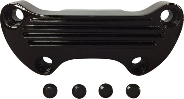 Drag Specialties CLAMP HB FINNED GL BLK | 03-0106SB