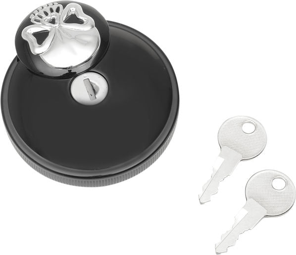 Drag Specialties CAP VNT W/LOCK SKL BLK | 03-0320ABS-A