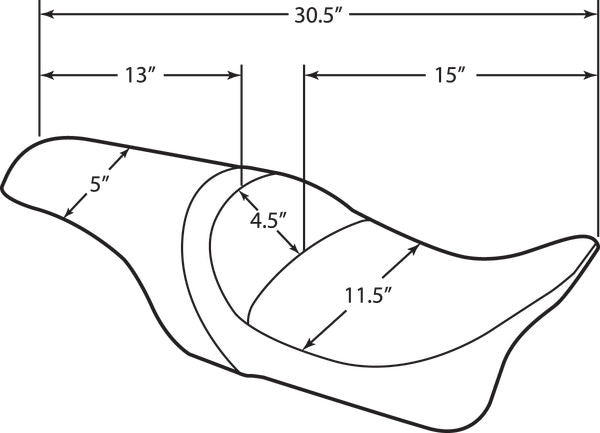 Drag Specialties SEAT PRED SMTH 08-20 FL | 0801-0948