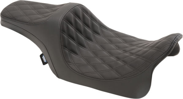 Drag Specialties SEAT DBL DIAM BLK VINL FL | 0801-1114