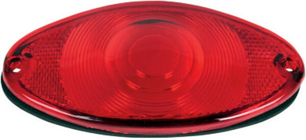 Drag Specialties LENS W/GASKET CATEYE RED | 12-0042E-RL
