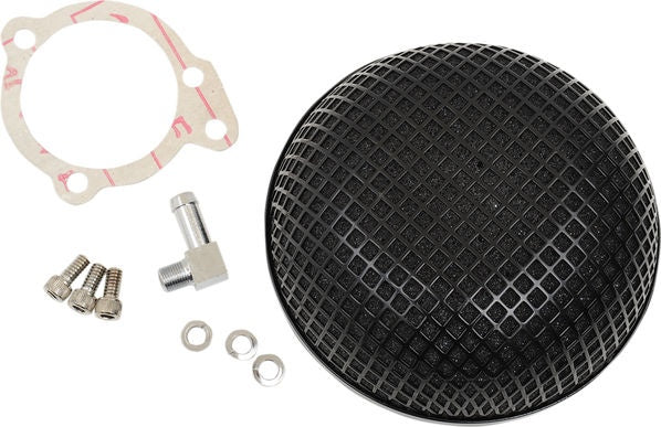 Drag Specialties AIR CLNR BLK BOB S S E/G | 14-0110SSSB
