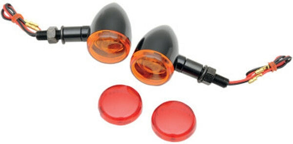 Drag Specialties LIGHT MINI-DEUCE BLK AMBR | 20-6390BAE/RI