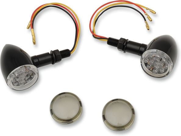 Drag Specialties LIGHT BLK AM LED CLR/SMK | 20-6390BC/MIQ