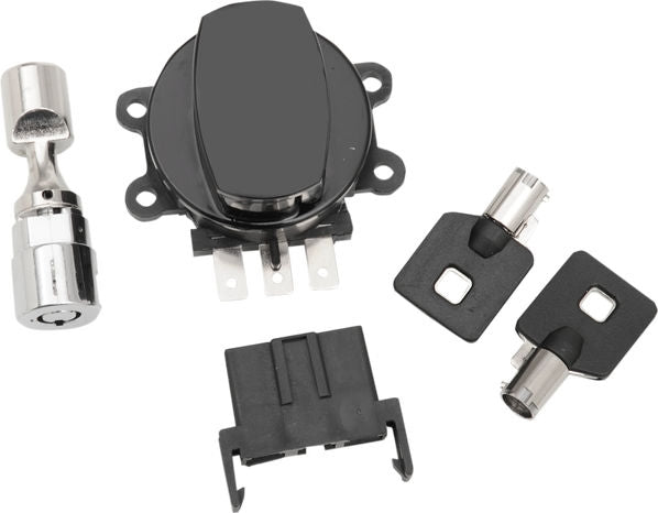 Drag Specialties SWITCH BLK W/FRK LK 96-10 | 21-0209GBK