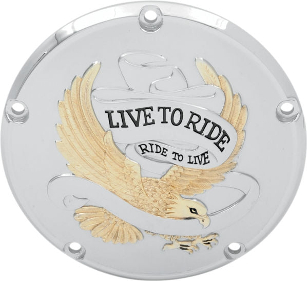 Drag Specialties DERBY COVER LTR 5-H GOLD | 33-0065GA