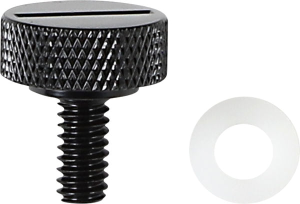 Drag Specialties SEAT KNOB BLK SLOT 1/4-20 | 370298