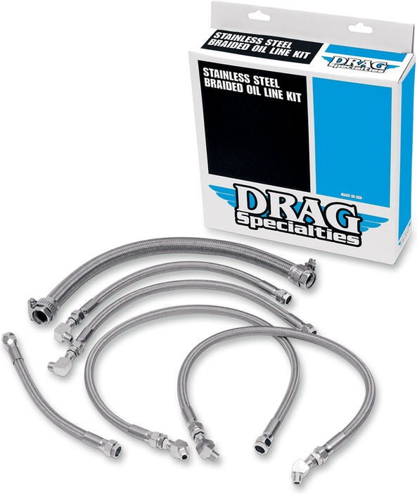 Drag Specialties SS OIL LINE KIT87-89 ST | 606000