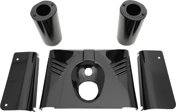 Drag Specialties FORK TINS FLST RIB BLK 5PC | 74157B