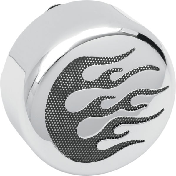 Drag Specialties COVER HORN CHR/BLK FLAME | 76636F