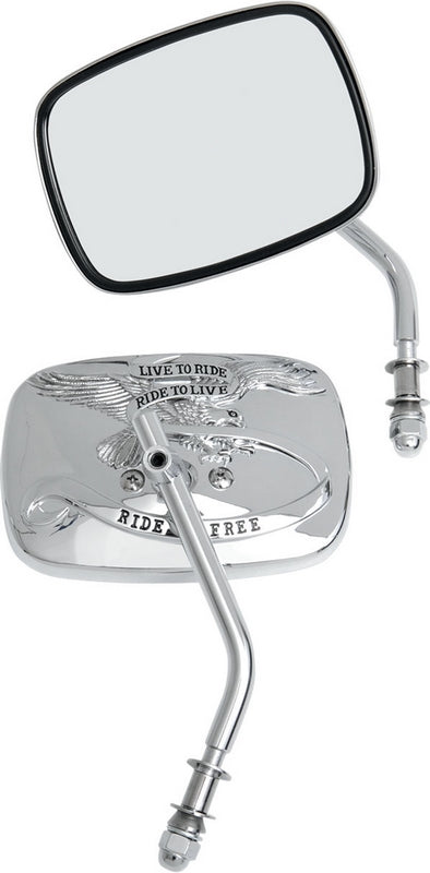 Drag Specialties MIRROR LTR CHR PAIR | M60-0007C