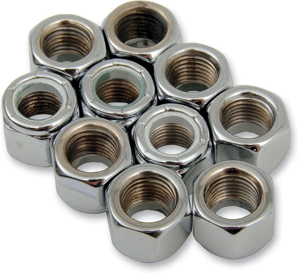 Drag Specialties 3/8-24 CHR NYLON NUT | MPB278