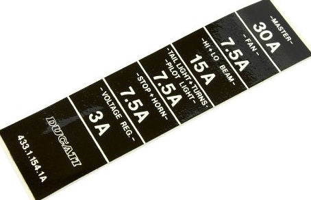 DUCATI / ドゥカティ Genuine SCHEMA FUSIBILI TRANSFER | 43311541A