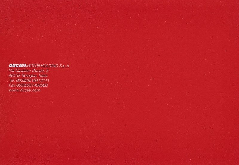 DUCATI / ドゥカティ Genuine OWNER'S MANUAL | 91370601H