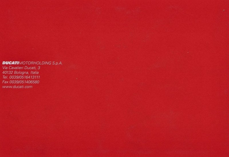 DUCATI / ドゥカティ Genuine OWNER'S MANUAL JAPANESE | 91371151D