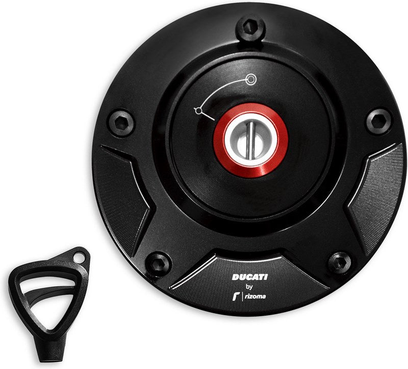 Ducati / ドゥカティ純正アクセサリー ビレット アルミ タンクキャップ ブラック | 97780111aa