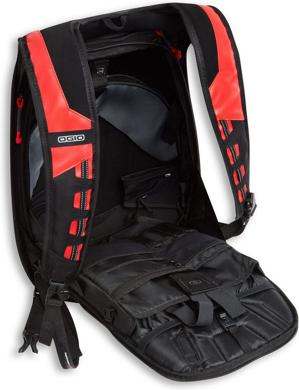 Ducati Accessories Redline B1 Preformed Knapsack. Black-Red | 981040452