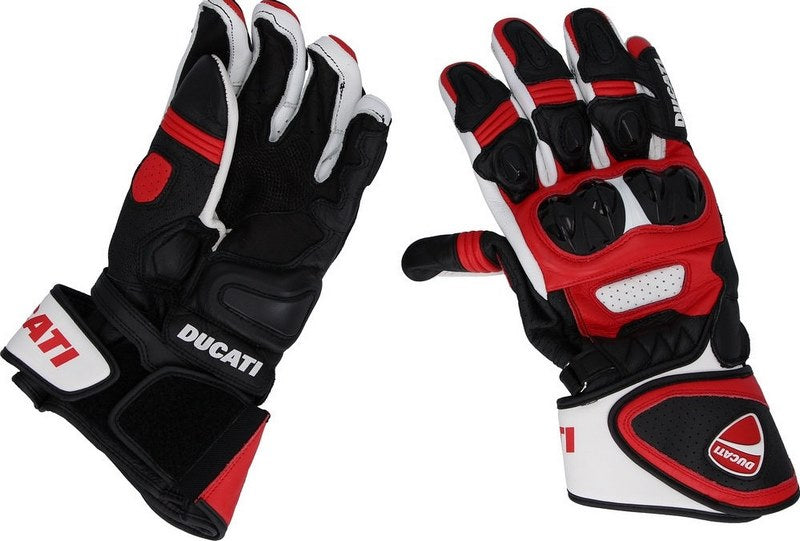 Ducati / ドゥカティ純正商品 Speed Evo C1 - レザーグローブ レッド/ホワイト/ブラック | 98104207