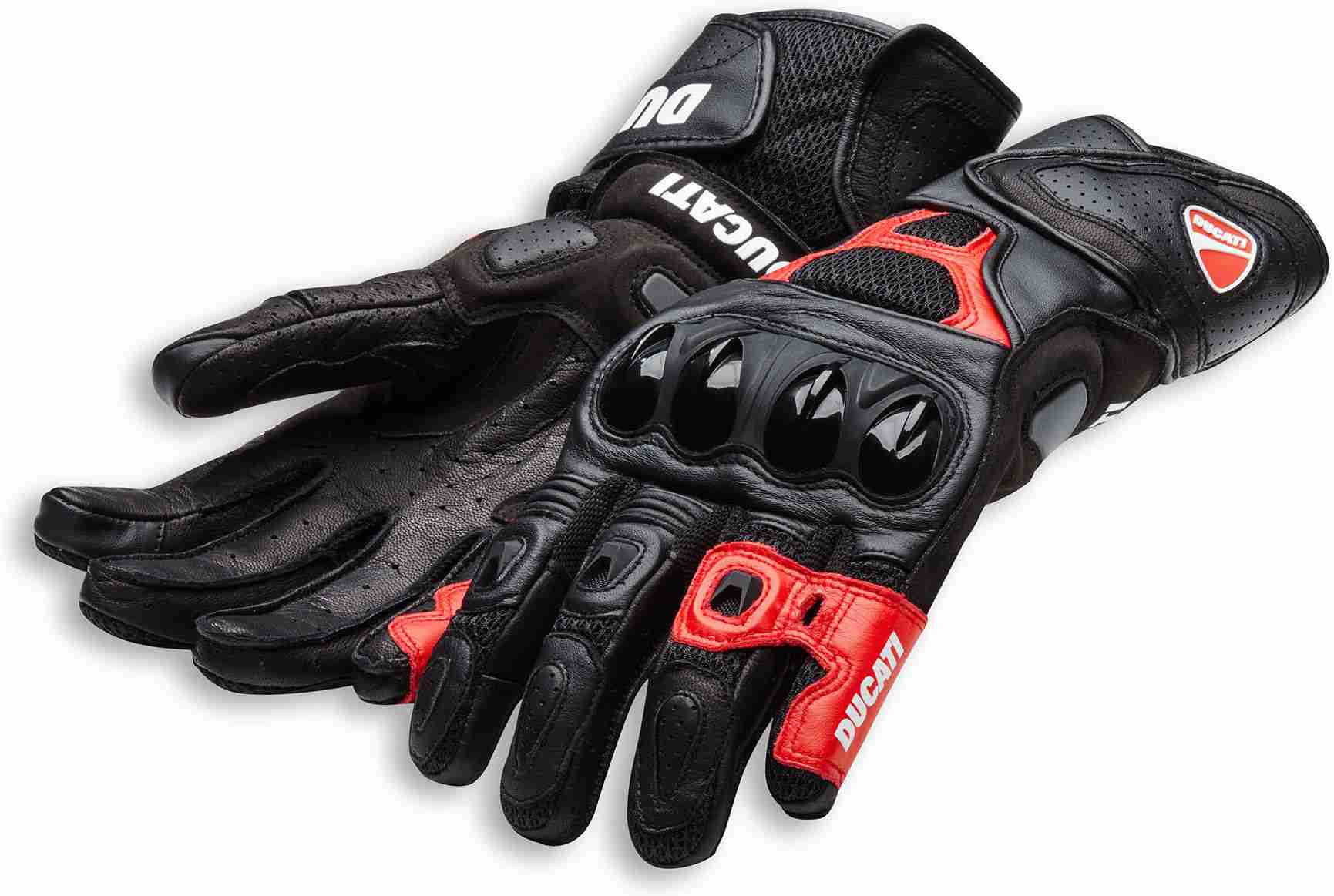 Ducati / ドゥカティ純正商品 Speed Air C1 - レザーグローブ ブラック/レッド | 98104210