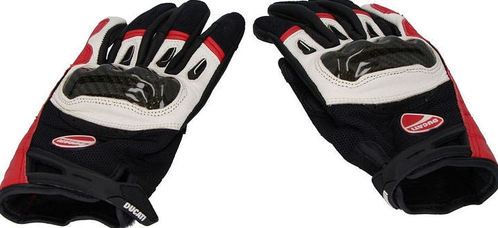 Ducati / ドゥカティ純正商品 Company C1 - ファブリック-レザーグローブ レッド/ホワイト/ブラック | 98104211