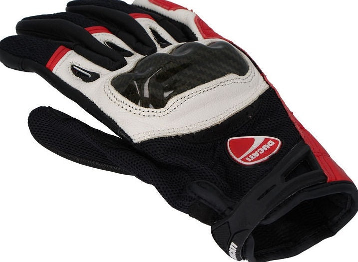 Ducati / ドゥカティ純正商品 Company C1 - ファブリック-レザーグローブ レッド/ホワイト/ブラック | 98104211