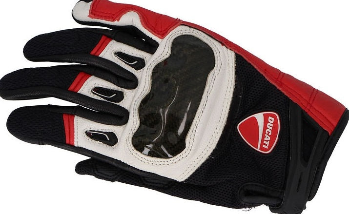 Ducati / ドゥカティ純正商品 Company C1 - ファブリック-レザーグローブ レッド/ホワイト/ブラック | 98104211