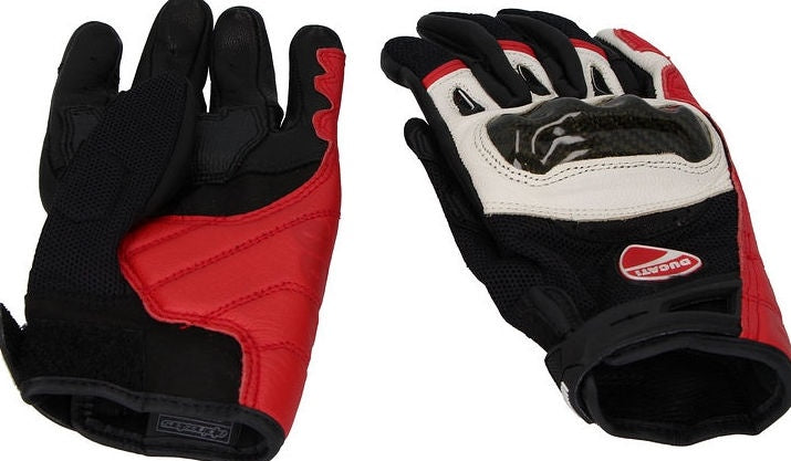 Ducati / ドゥカティ純正商品 Company C1 - ファブリック-レザーグローブ レッド/ホワイト/ブラック | 98104211