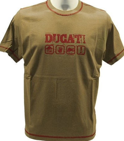 DUCATI / ドゥカティ Genuine T-SHIRT B.BOARD SAND/BORD.S MEN'S T-SH | 987516213