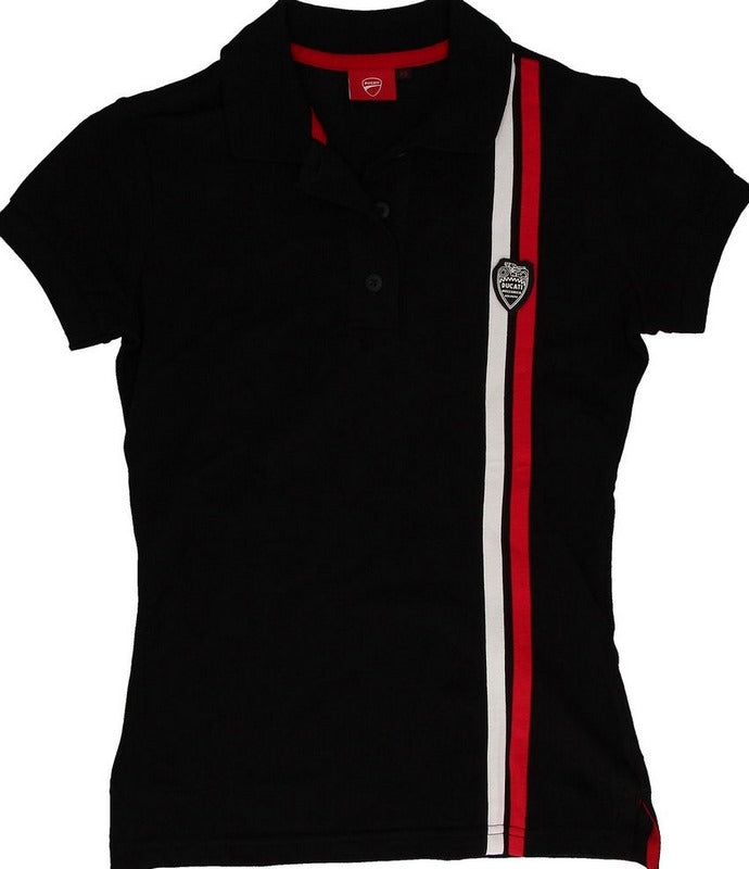 Ducati Accessories Shield Short-Sleeved Polo Shirt Black For Woman | 98769749