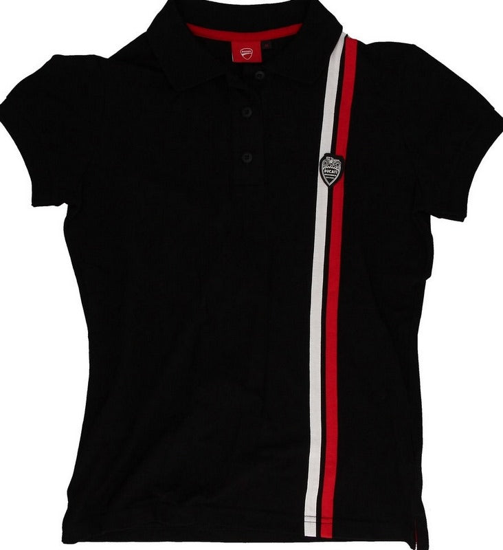 Ducati Accessories Shield Short-Sleeved Polo Shirt Black For Woman | 98769749