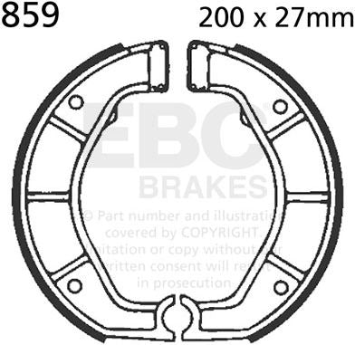 EBCブレーキ Plain モーターサイクル リプレイスメント ブレーキシューズ リア左側用 | 859
