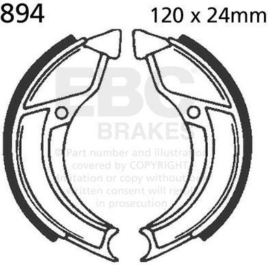 EBCブレーキ Plain モーターサイクル リプレイスメント ブレーキシューズ フロント左側用 | 894