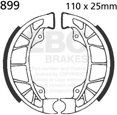 EBCブレーキ Plain モーターサイクル リプレイスメント ブレーキシューズ リア左側用 | 899