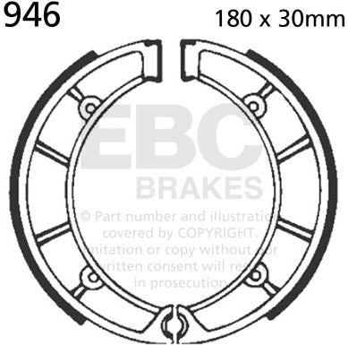 EBCブレーキ Plain モーターサイクル リプレイスメント ブレーキシューズ フロント左側用 | 946