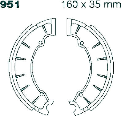 EBCブレーキ Plain モーターサイクル リプレイスメント ブレーキシューズ フロント左側用 | 951