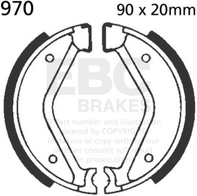EBCブレーキ Plain モーターサイクル リプレイスメント ブレーキシューズ フロント左側用 | 970
