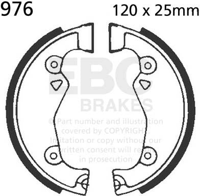 EBCブレーキ Plain モーターサイクル リプレイスメント ブレーキシューズ フロント左側用 | 976