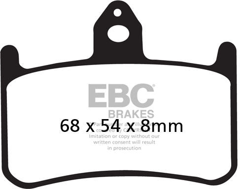 EBCブレーキ USA製 EPFA シリーズ エクストリーム Pro シンタリング ブレーキパッド フロント左側用 | EPFA187HH